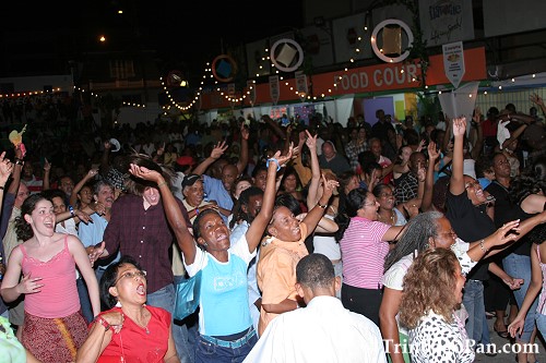 Members of the audience in ecstacy being entertained by Renegades